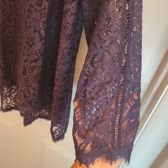 Style & Co Elegant Purple Lace Top SZ: S Cotton Nylon Blend NWT! - Picture 7 of 16